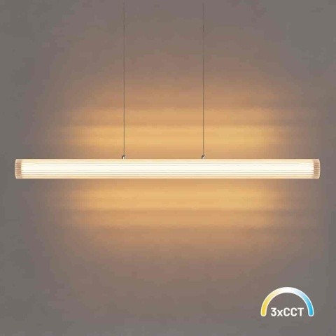 Lampa wisząca LED TRIVIA 16W CCT chrom IP44 MiLAGRO