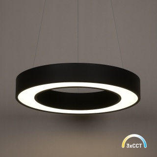 Lampa wisząca Union 3000 4000 - zwis 40W LED 3000-4000-6000K czarna 40 cm Milagro