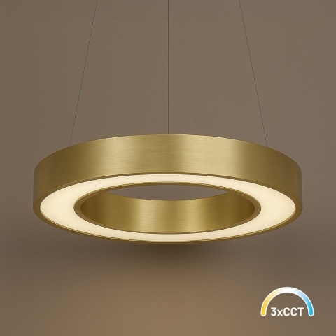 Lampa wisząca LED UNION 40W CCT złoty MiLAGRO
