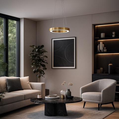 Lampa wisząca LED UNION 40W CCT złoty MiLAGRO