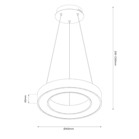 Lampa wisząca LED UNION 40W CCT złoty MiLAGRO