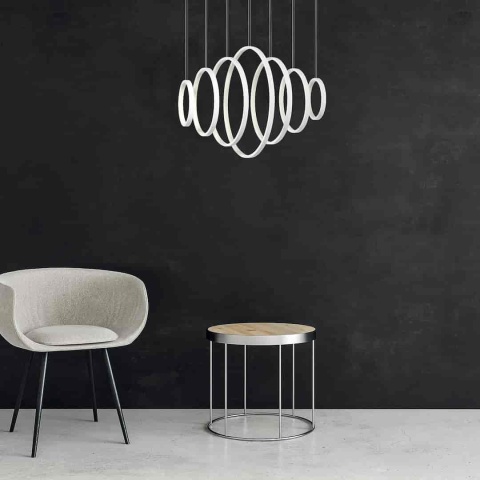 Lampa wisząca VERTIGO - zwis 96W LED 4000K biała 100 cm Milagro