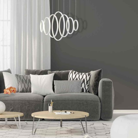 Lampa wisząca VERTIGO - zwis 96W LED 4000K biała 100 cm Milagro
