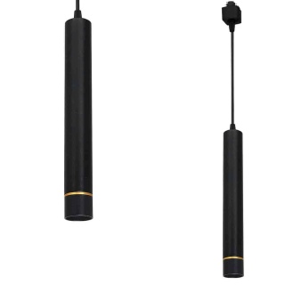 Lampa wisząca szynowa TRACK LIGHT PENDANT Czarno do Szynoprzewodu 1 Obwodowego v2.0 - zwis 3W LED 4000K czarno-złota Milagro
