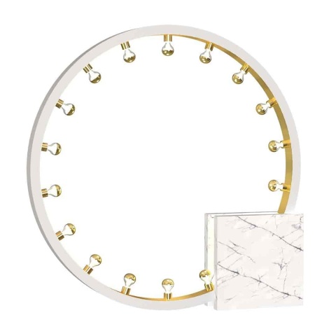 Lampa podłogowa CASSIOPEIA 19xE14 biało-złota 120cm MZ5038 - zdjęcie produktu