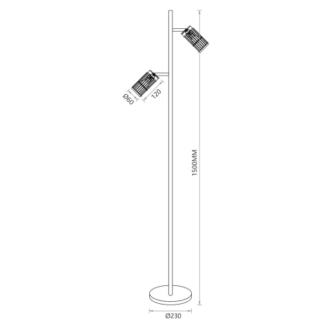 Lampa podłogowa VERTICAL GU10 czarna ML0300 - zdjęcie 5